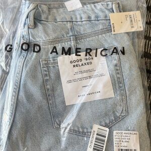 Good American Men's Sky Blue Relaxed Jeans